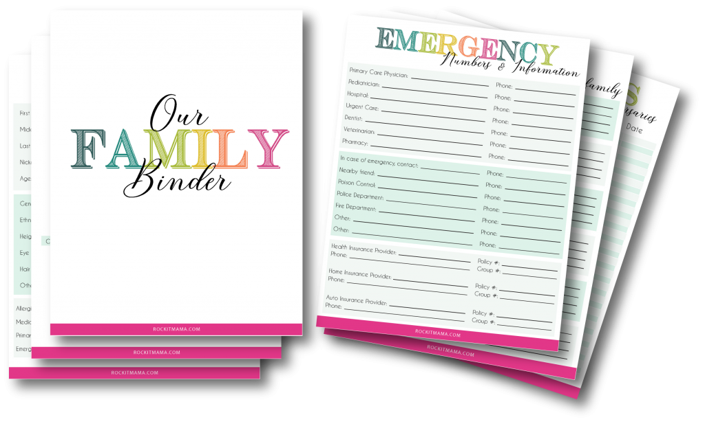 Free Emergency Binder Printables