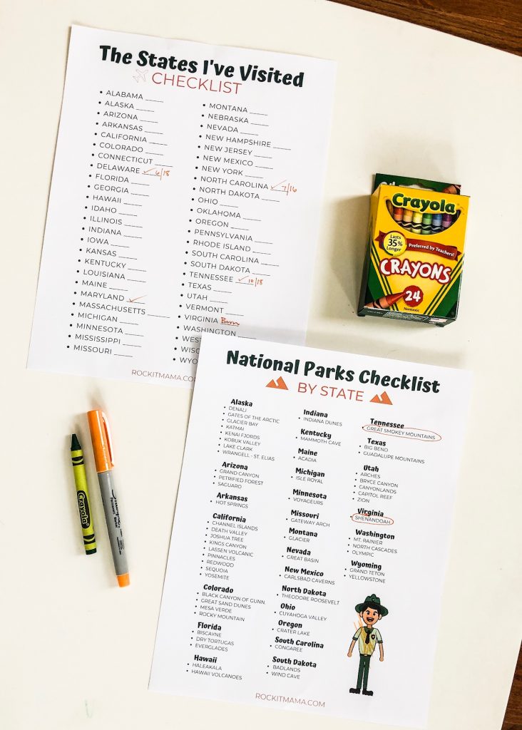 The States I Ve Visited A Printable Travel Log Learning Activity For Kids Rock It Mama