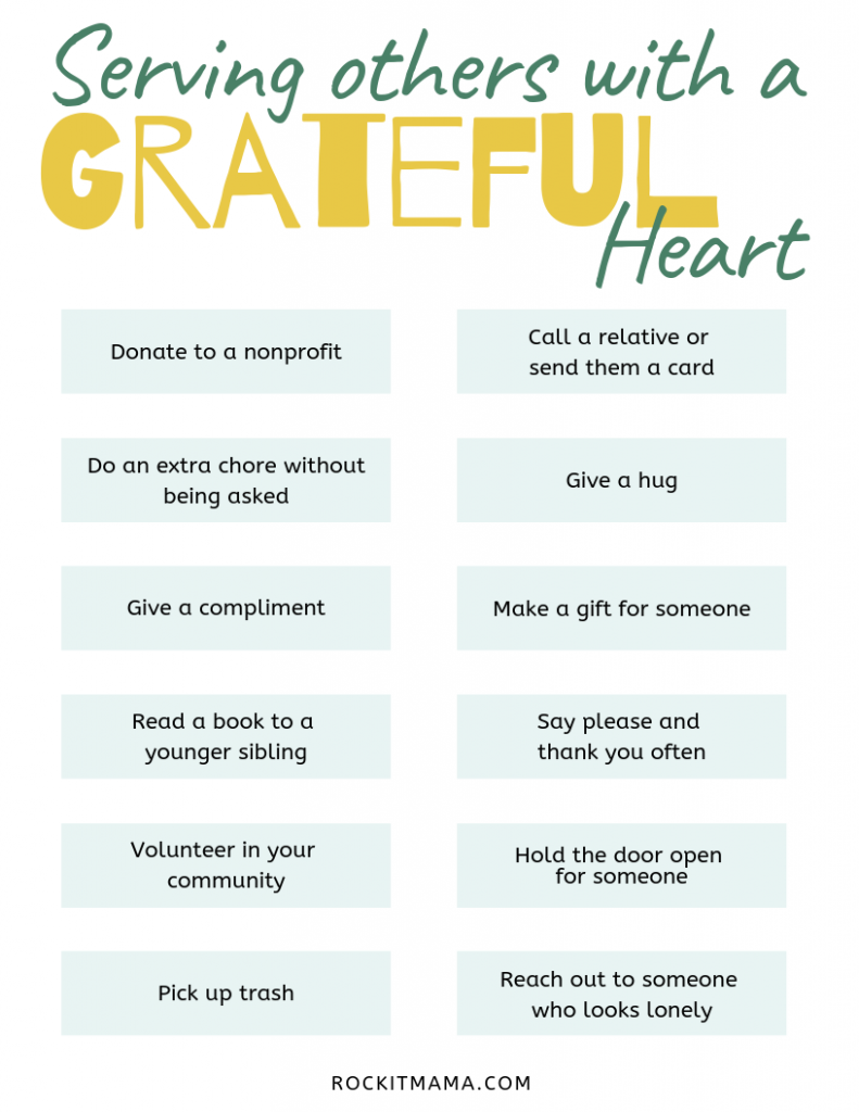 Image showing different ways to show gratitude by serving others